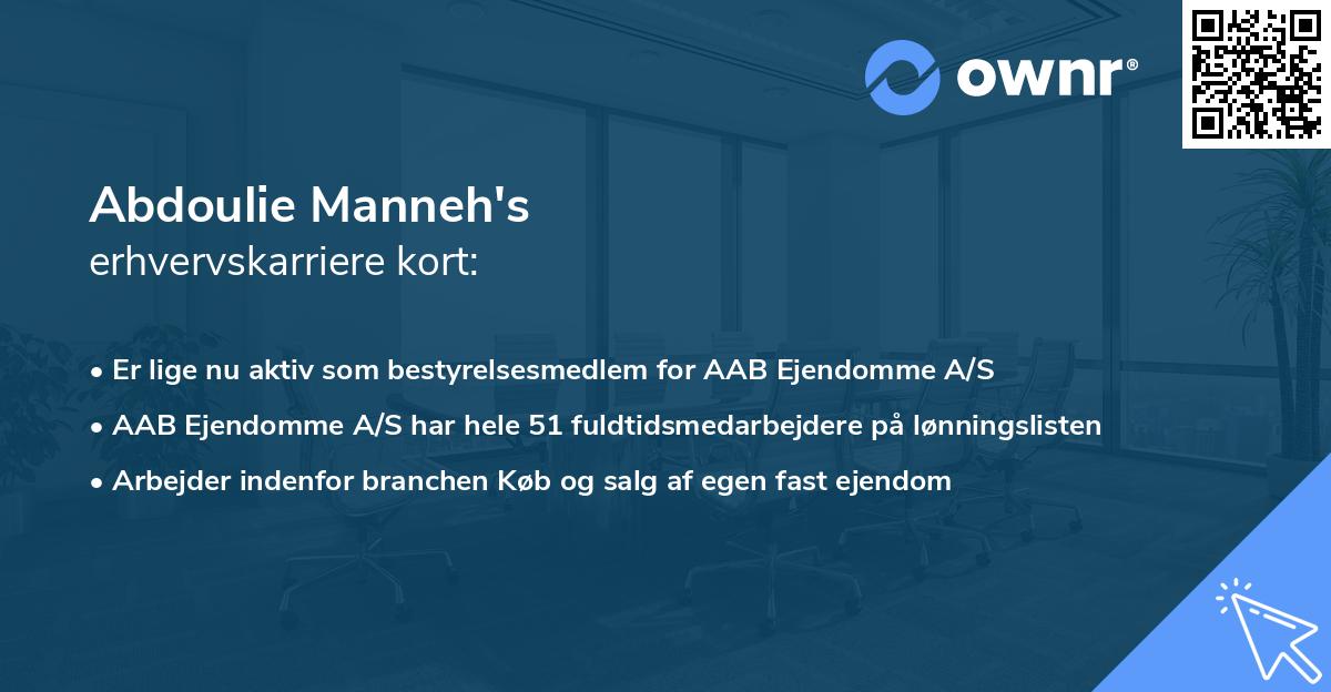 Abdoulie Manneh's erhvervskarriere kort