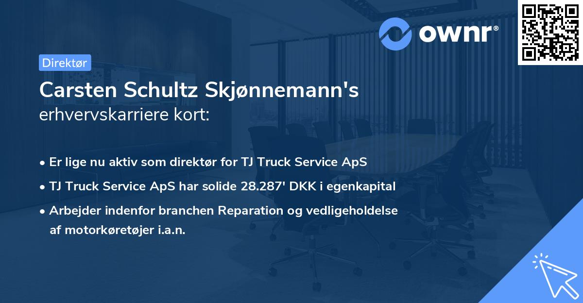 Carsten Schultz Skjønnemann's erhvervskarriere kort