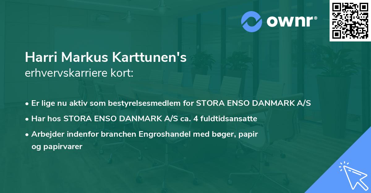 Harri Markus Karttunen's erhvervskarriere kort