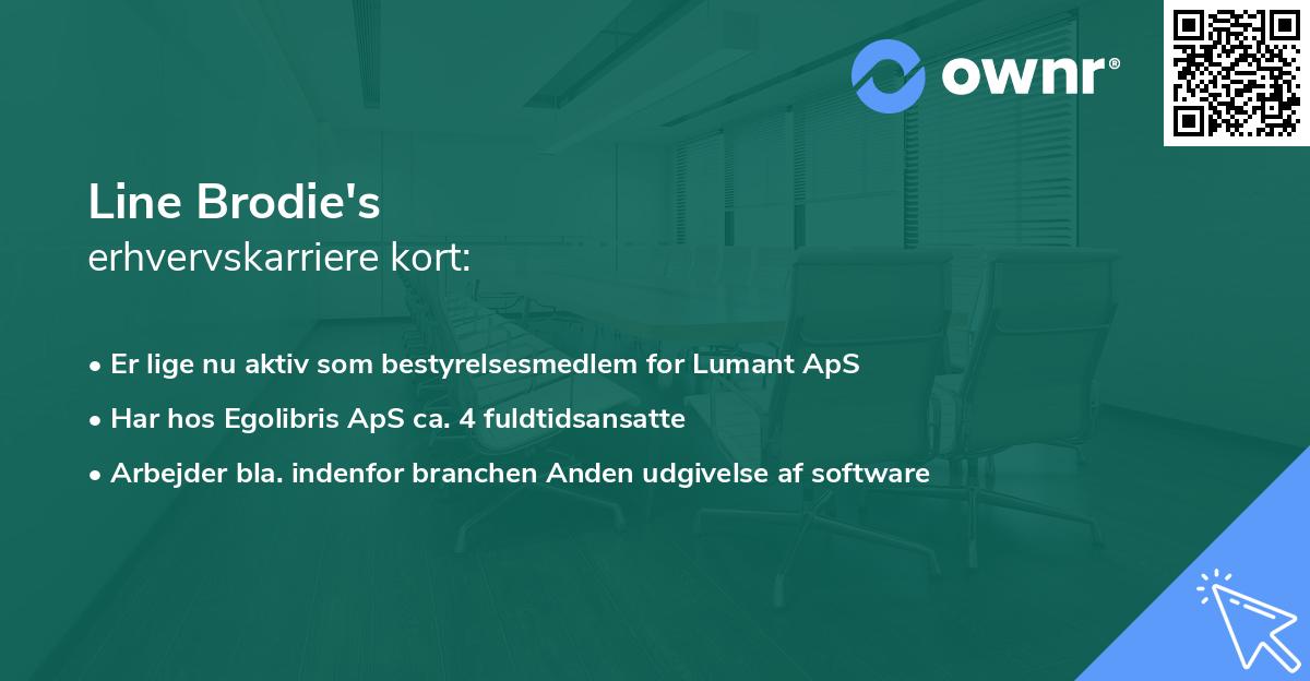 Line Brodie's erhvervskarriere kort