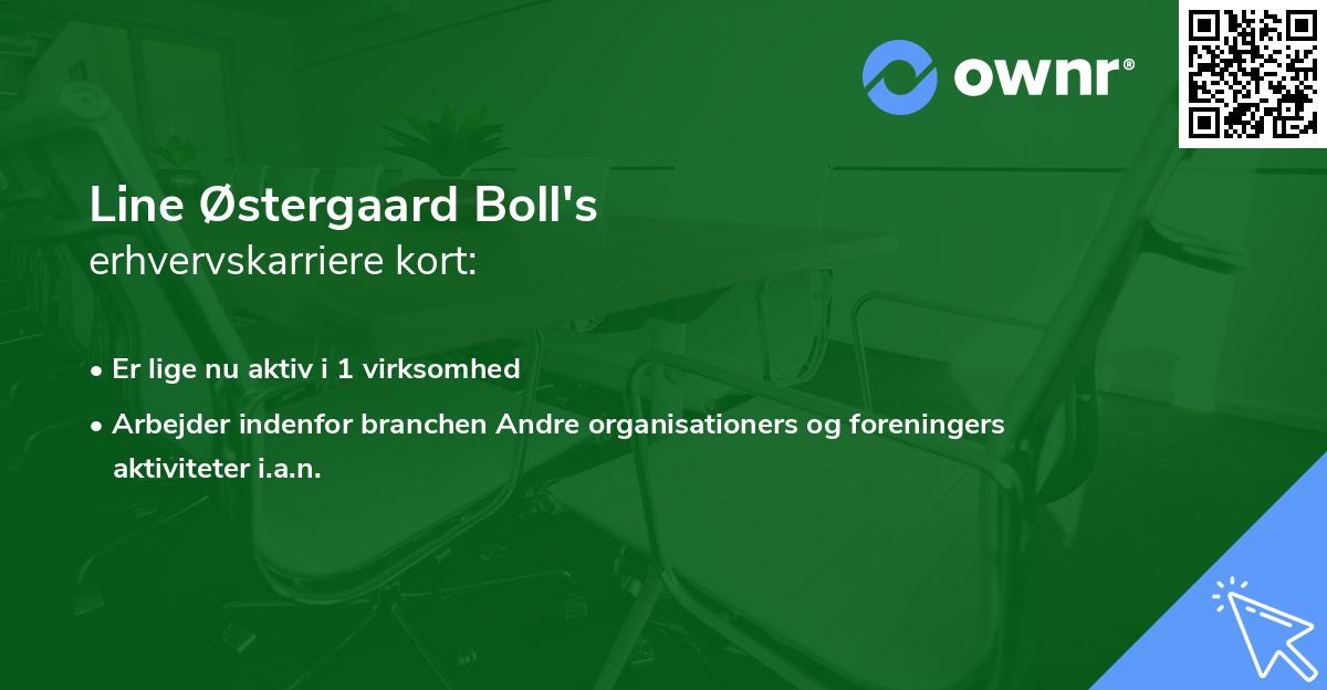 Line Østergaard Boll's erhvervskarriere kort