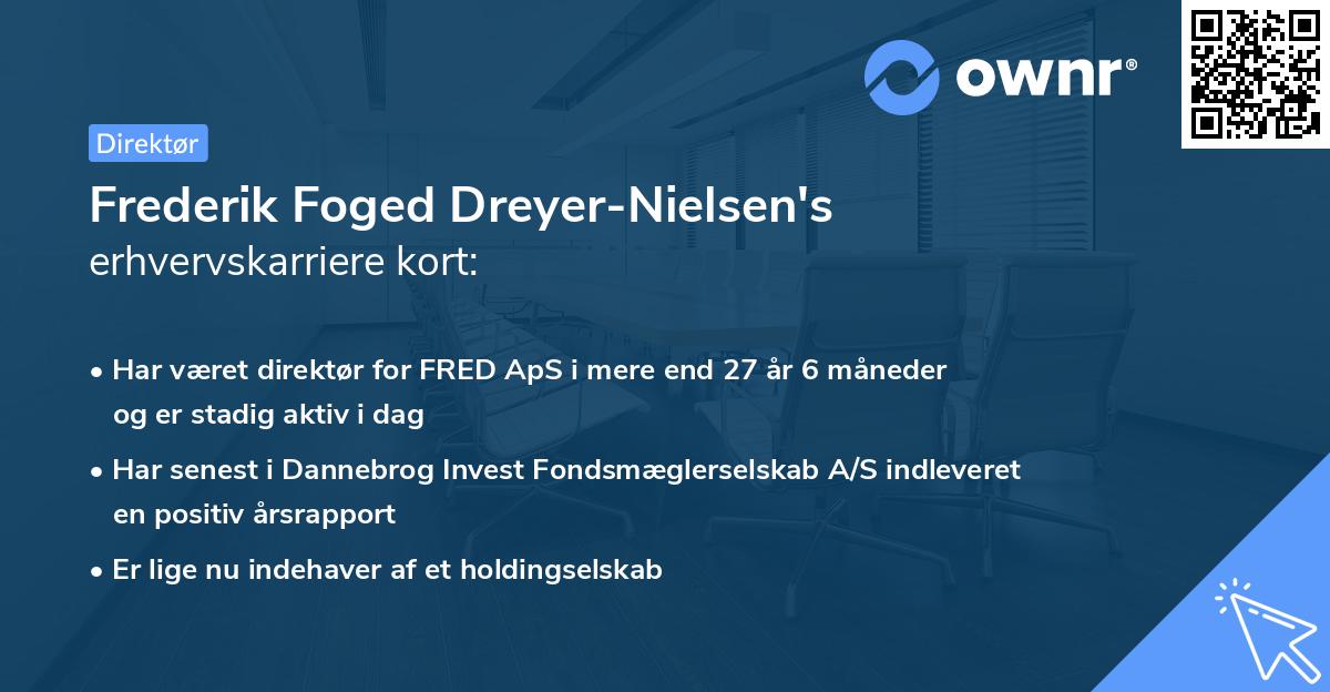 Frederik Foged Dreyer-Nielsen's erhvervskarriere kort