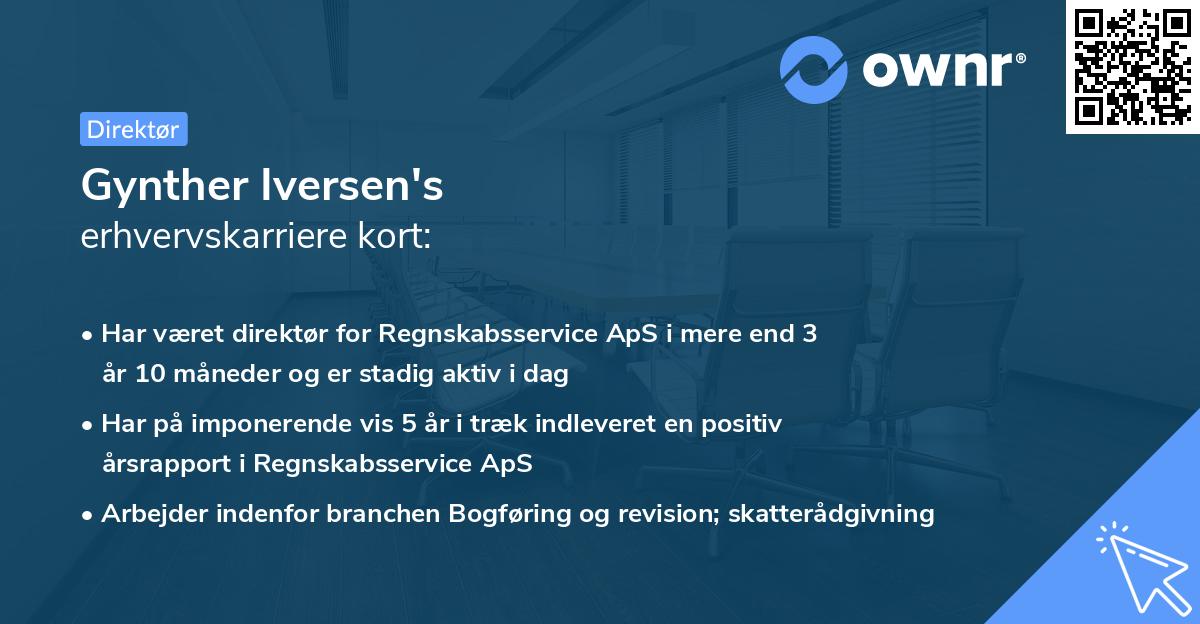Gynther Iversen's erhvervskarriere kort