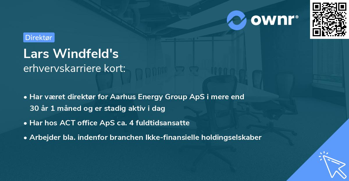 Lars Windfeld's erhvervskarriere kort