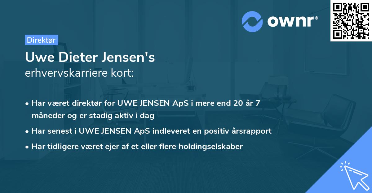 Uwe Dieter Jensen's erhvervskarriere kort