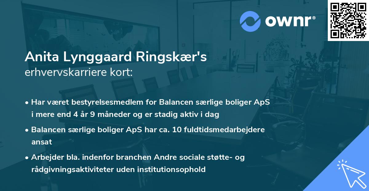 Anita Lynggaard Ringskær's erhvervskarriere kort