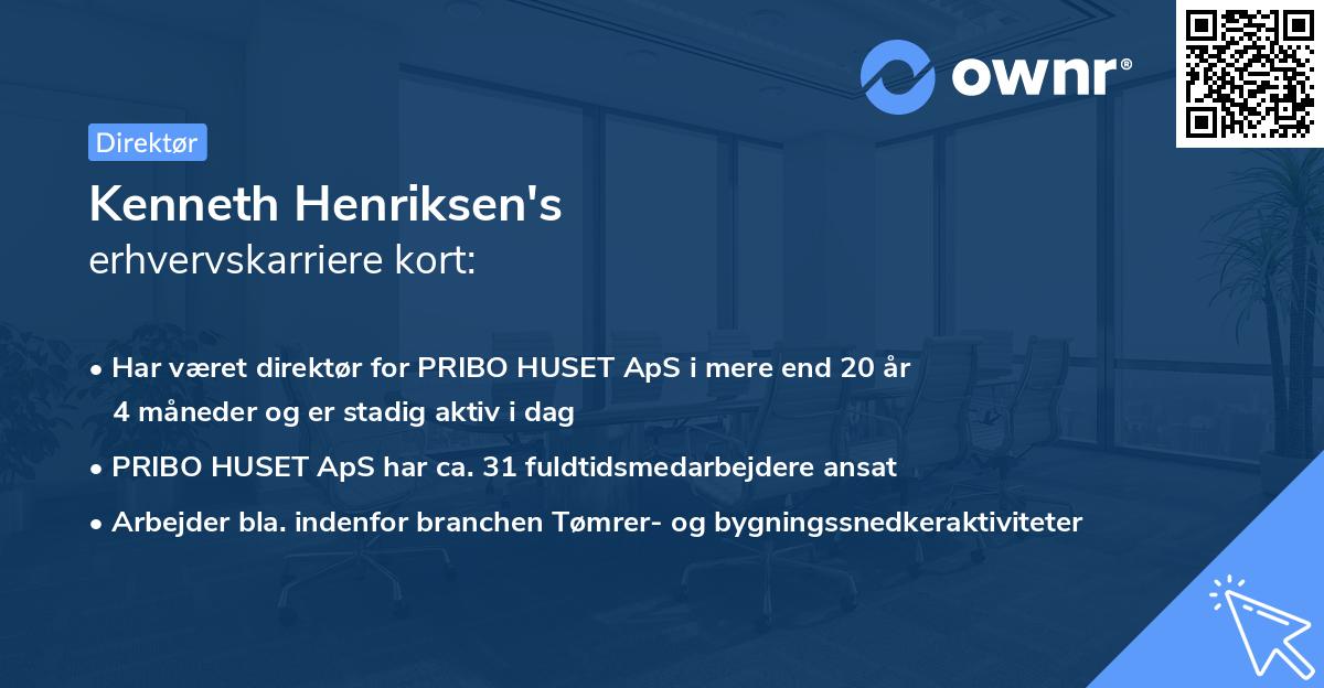 Kenneth Henriksen's erhvervskarriere kort