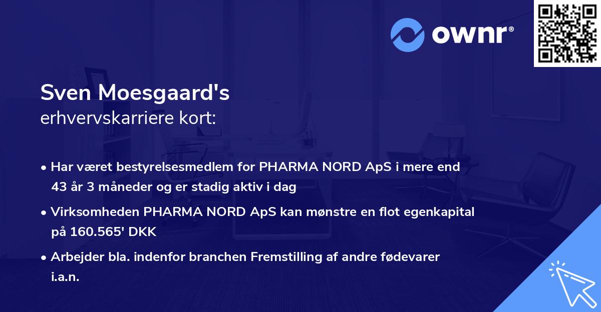 Sven Moesgaard's erhvervskarriere kort