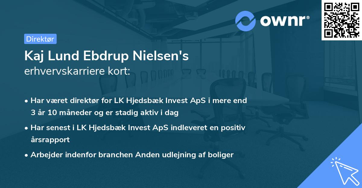 Kaj Lund Ebdrup Nielsen's erhvervskarriere kort