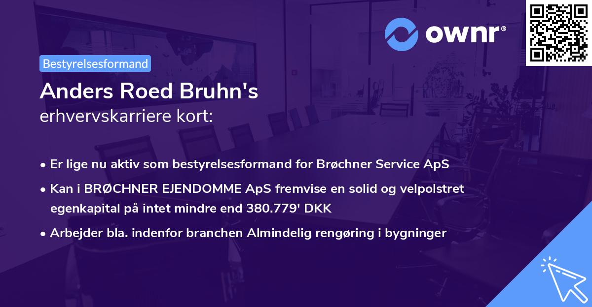 Anders Roed Bruhn's erhvervskarriere kort