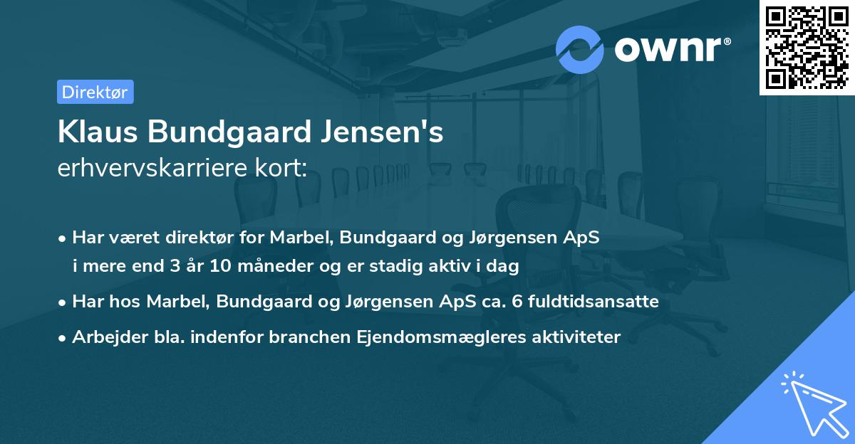 Klaus Bundgaard Jensen's erhvervskarriere kort