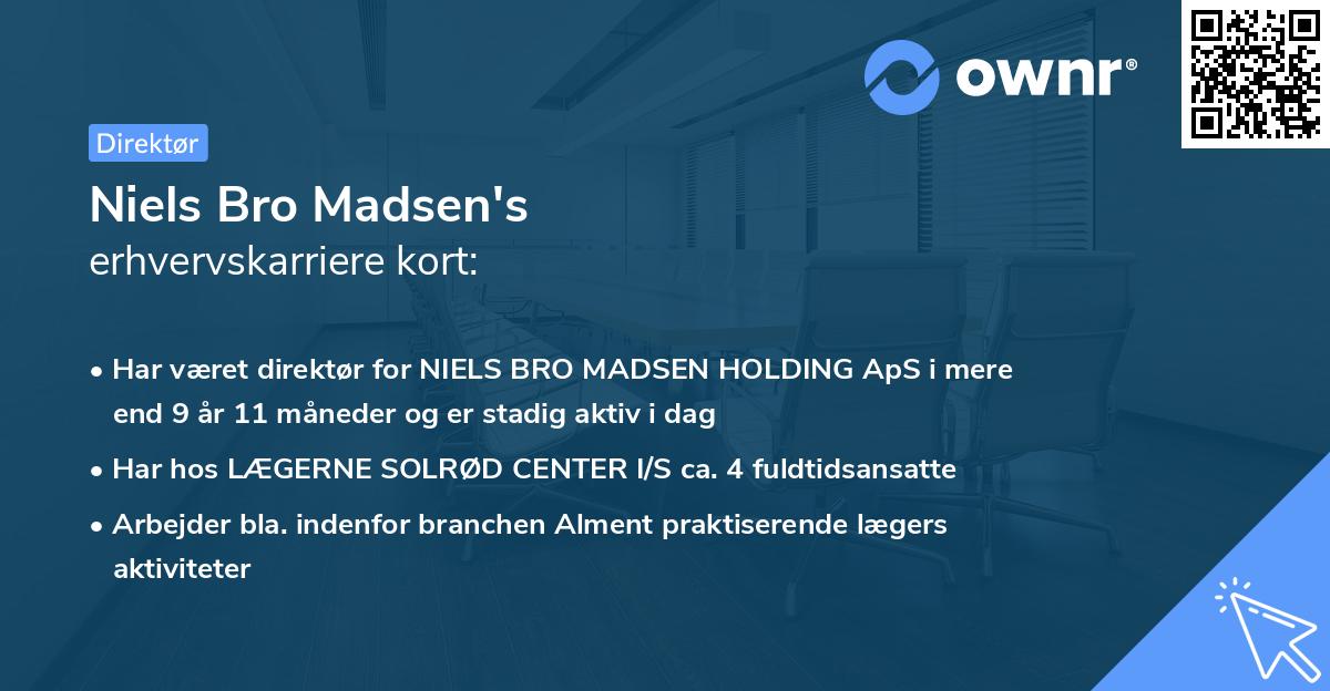 Niels Bro Madsen's erhvervskarriere kort