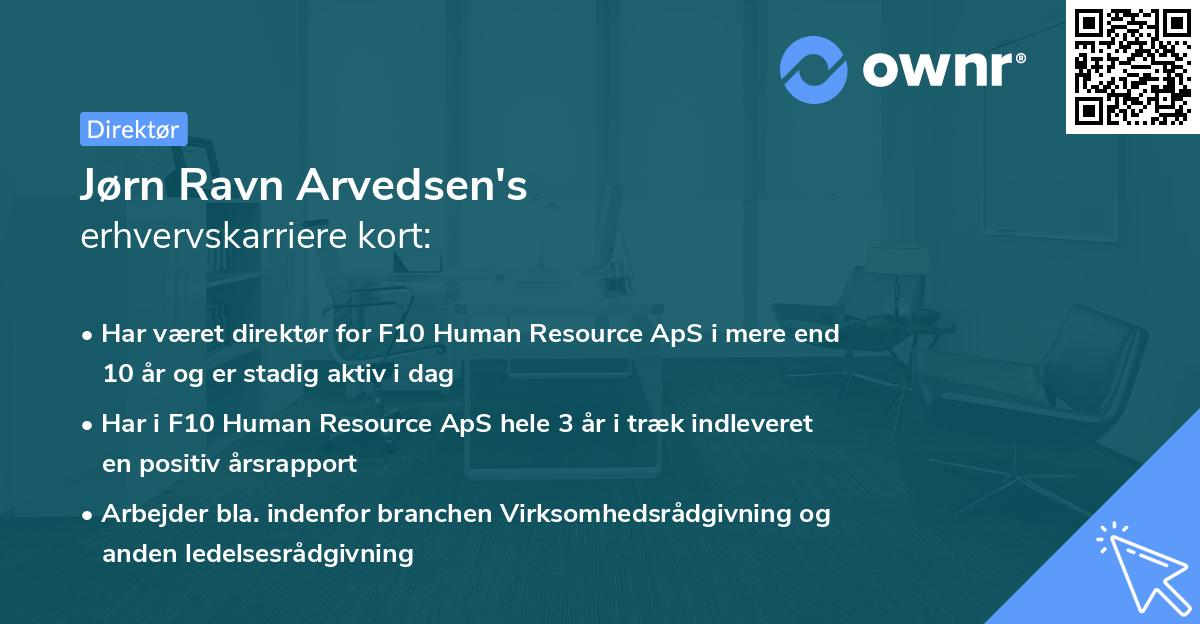 Jørn Ravn Arvedsen's erhvervskarriere kort