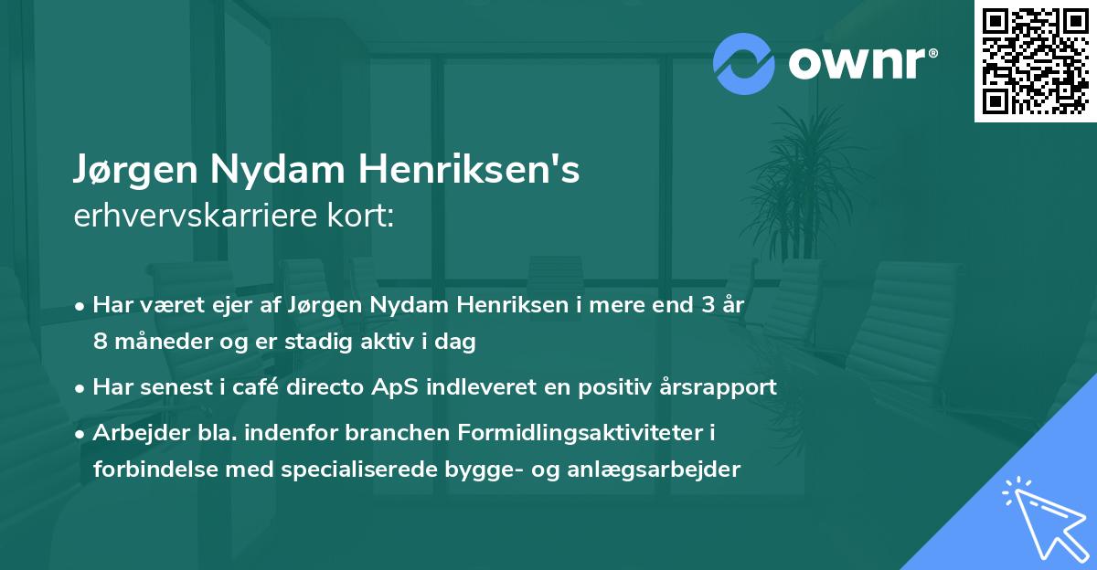 Jørgen Nydam Henriksen's erhvervskarriere kort
