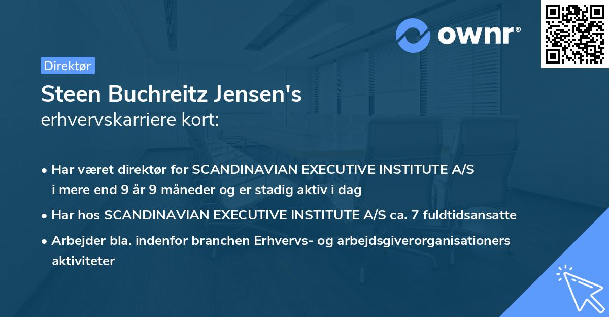 Steen Buchreitz Jensen's erhvervskarriere kort
