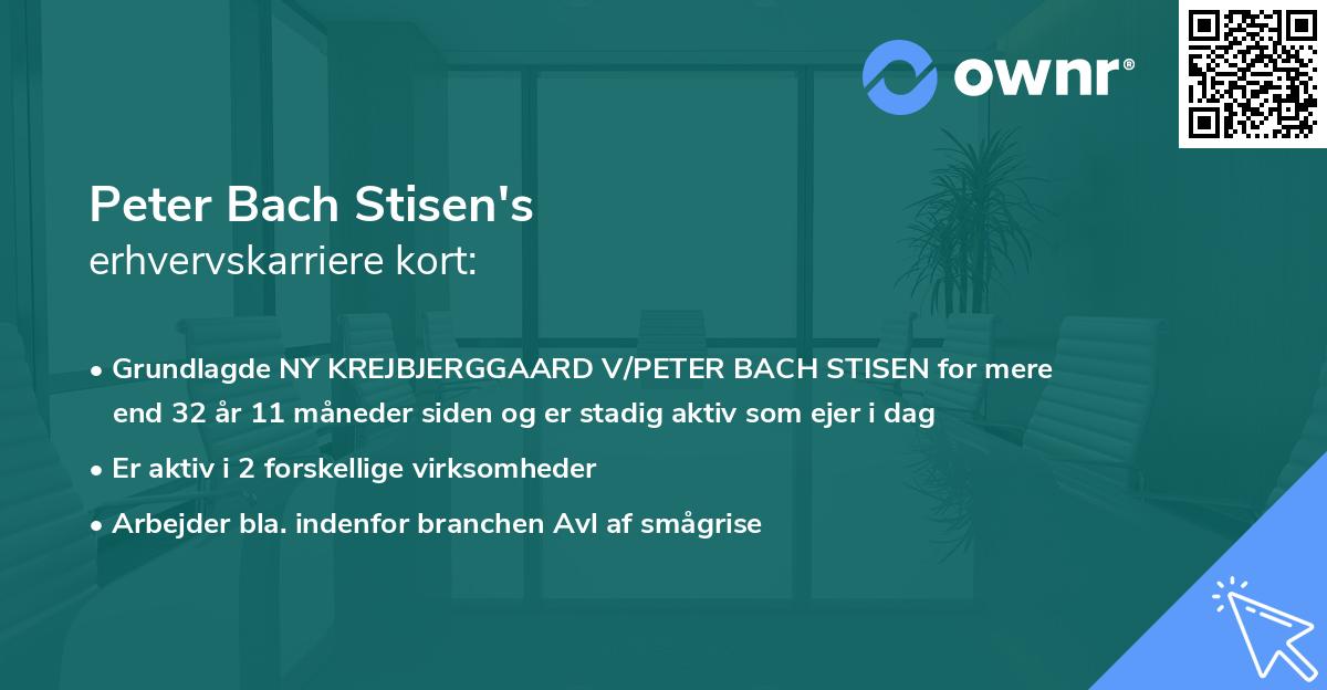 Peter Bach Stisen's erhvervskarriere kort