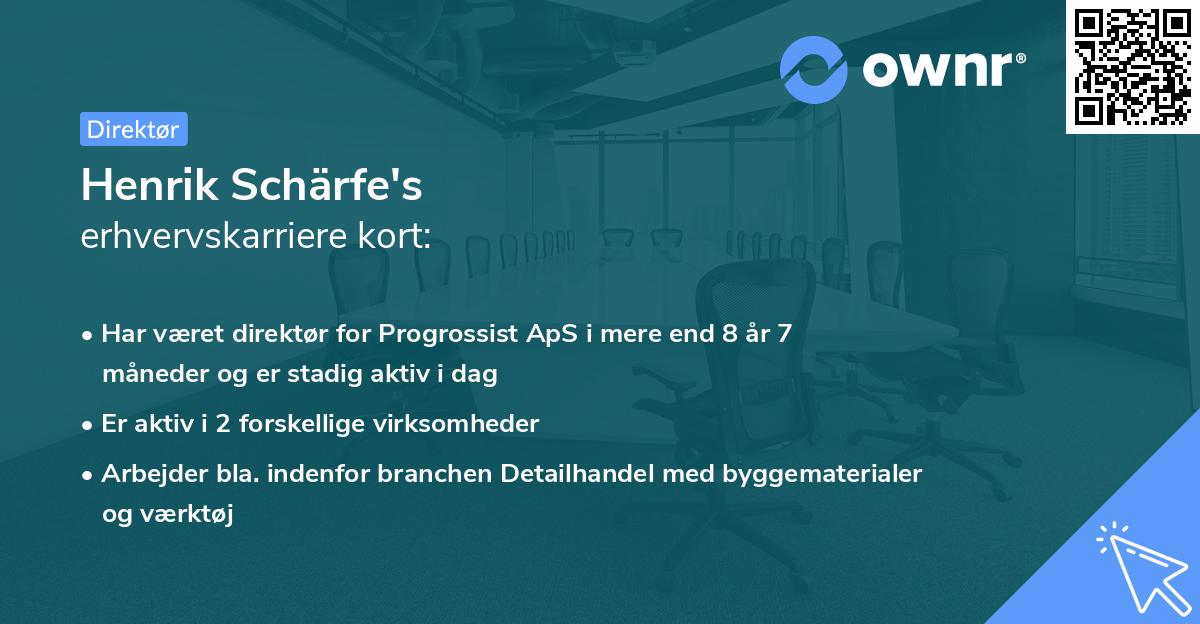 Henrik Schärfe's erhvervskarriere kort