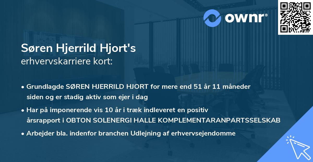 Søren Hjerrild Hjort's erhvervskarriere kort