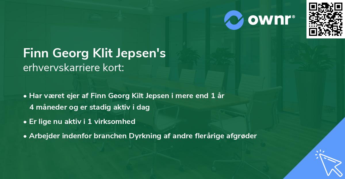 Finn Georg Klit Jepsen's erhvervskarriere kort