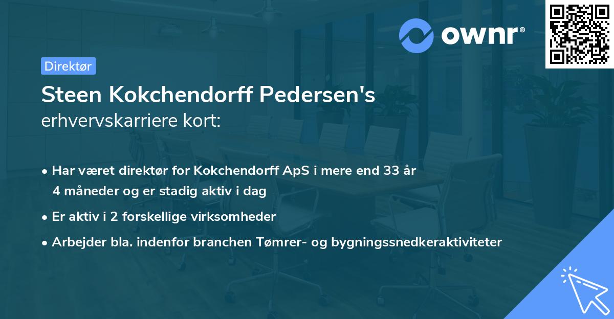 Steen Kokchendorff Pedersen's erhvervskarriere kort