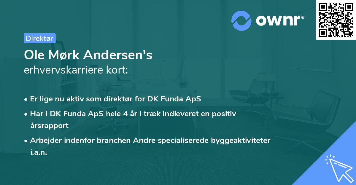 Ole Mørk Andersen's erhvervskarriere kort