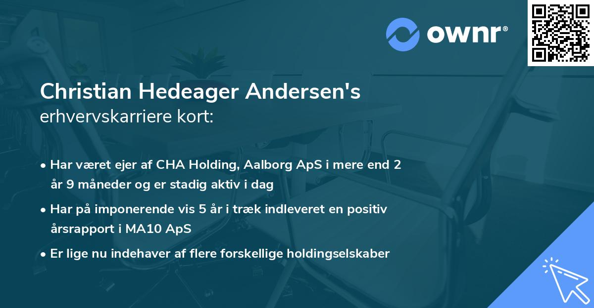 Christian Hedeager Andersen's erhvervskarriere kort