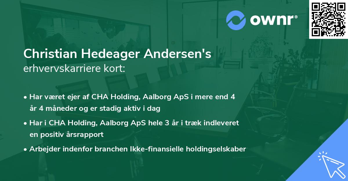 Christian Hedeager Andersen's erhvervskarriere kort