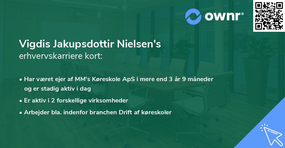 Vigdis Jakupsdottir Nielsen's erhvervskarriere kort