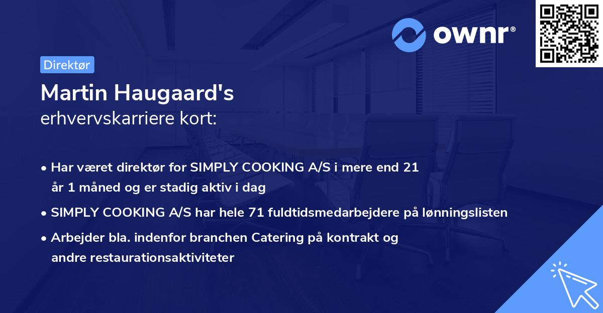 Martin Haugaard's erhvervskarriere kort