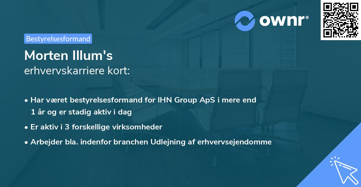 Morten Illum's erhvervskarriere kort