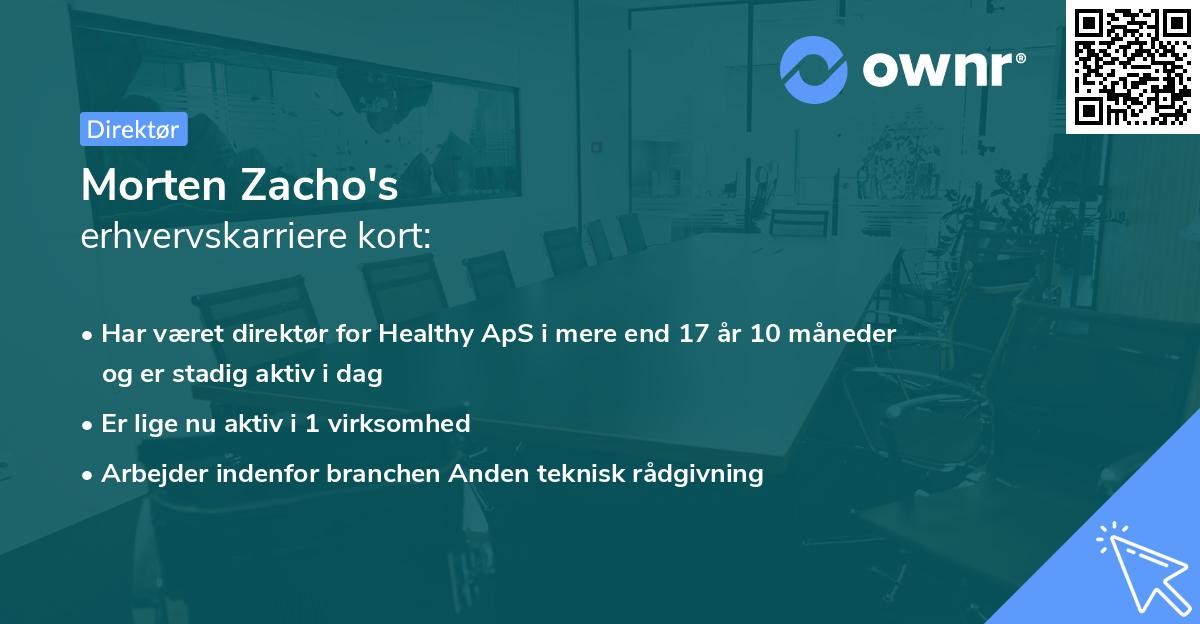 Morten Zacho's erhvervskarriere kort