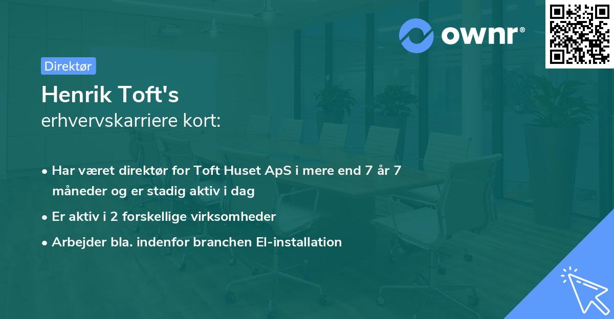Henrik Toft's erhvervskarriere kort