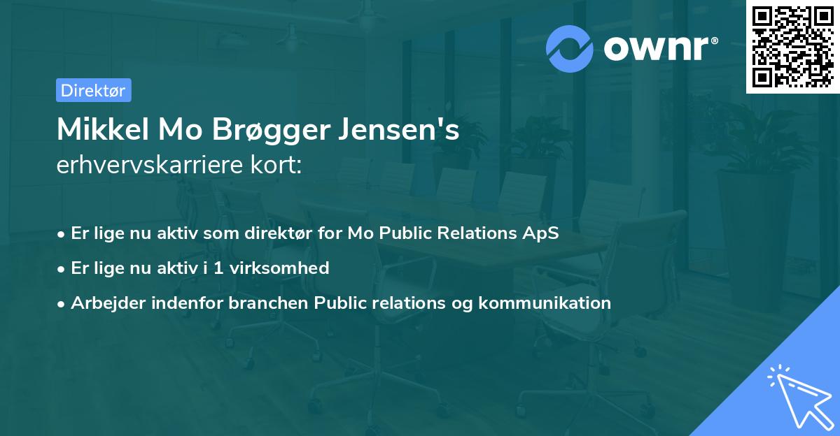 Mikkel Mo Brøgger Jensen's erhvervskarriere kort