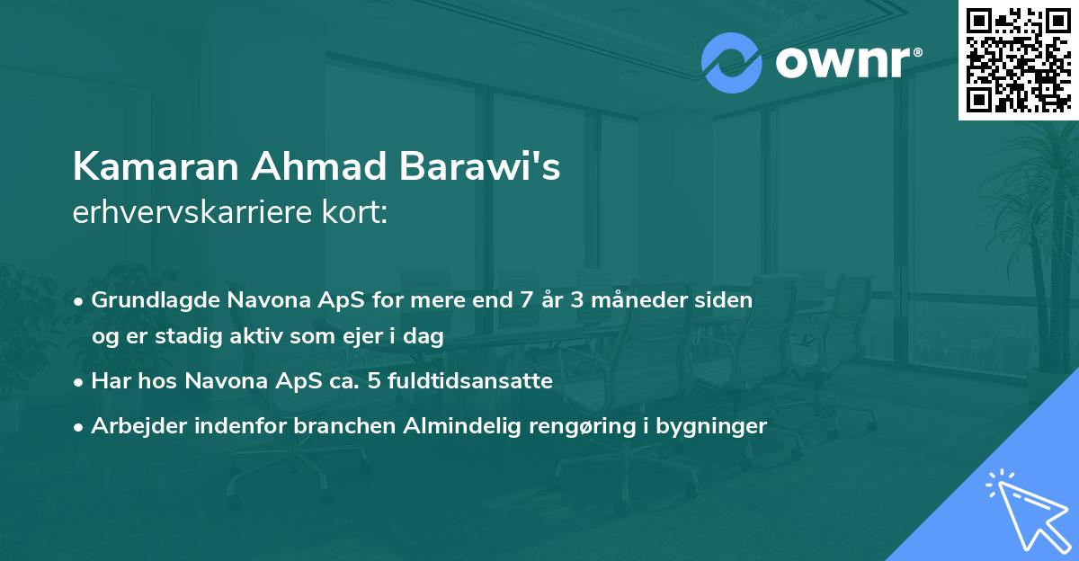 Kamaran Ahmad Barawi's erhvervskarriere kort