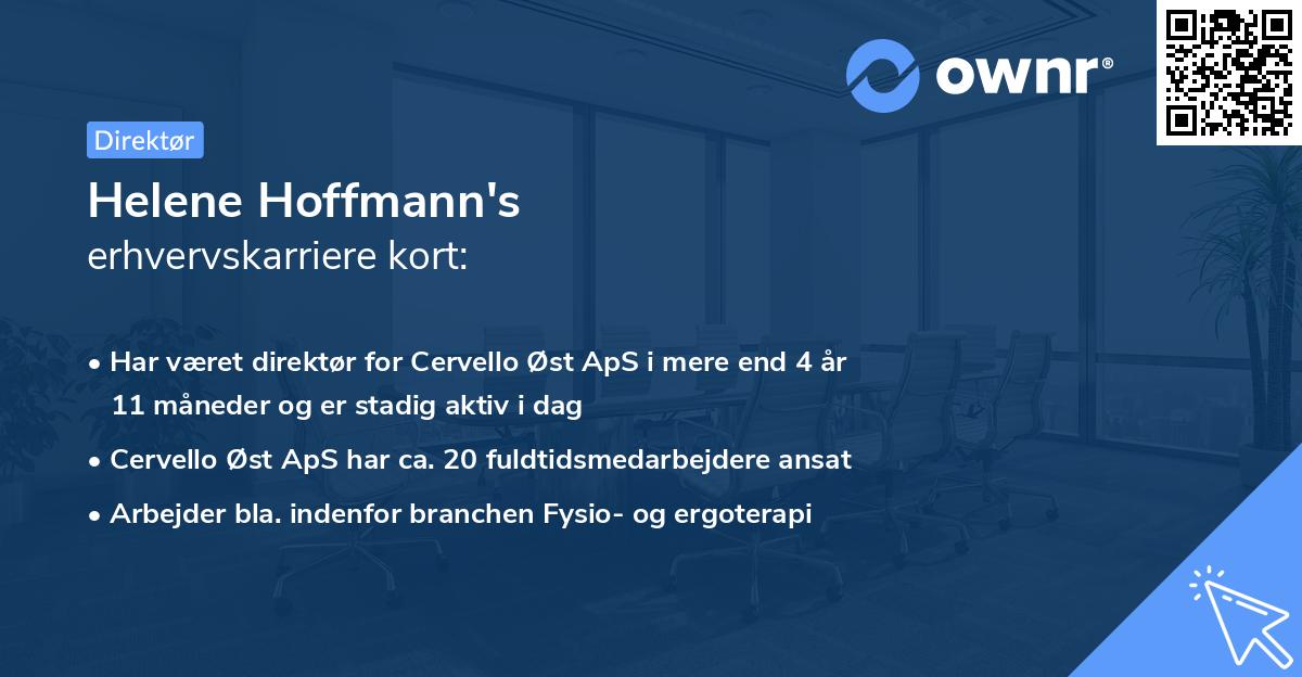Helene Hoffmann's erhvervskarriere kort
