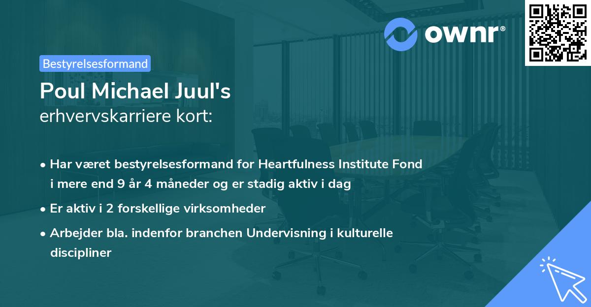 Poul Michael Juul's erhvervskarriere kort