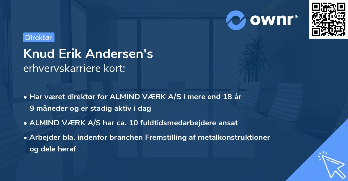 Knud Erik Andersen's erhvervskarriere kort