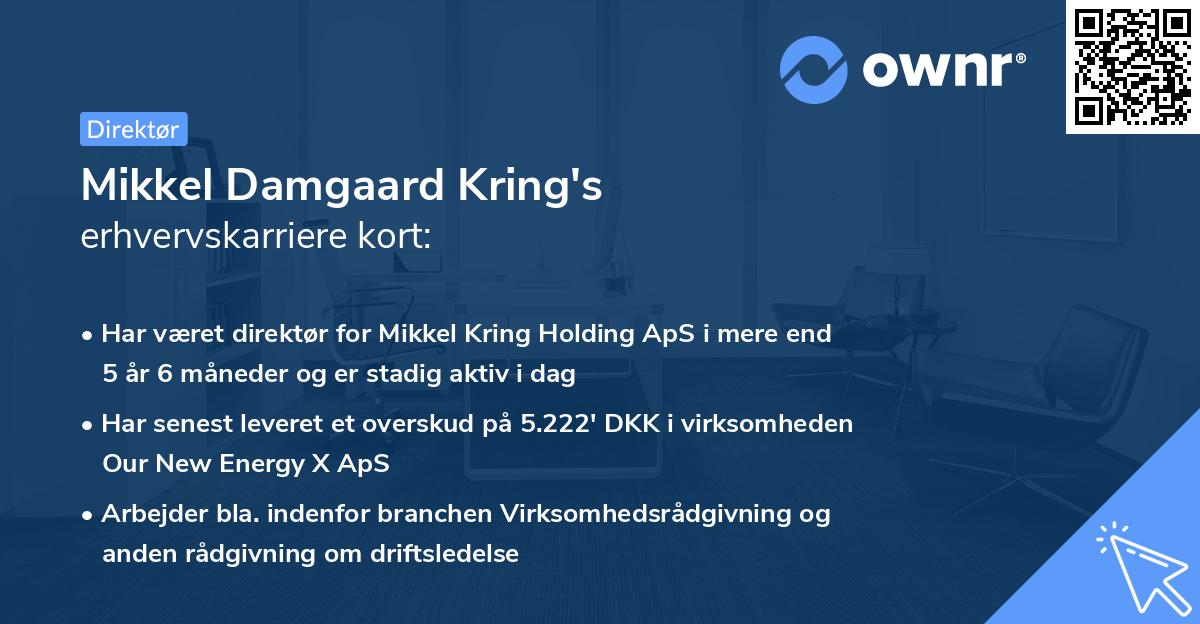 Mikkel Damgaard Kring's erhvervskarriere kort