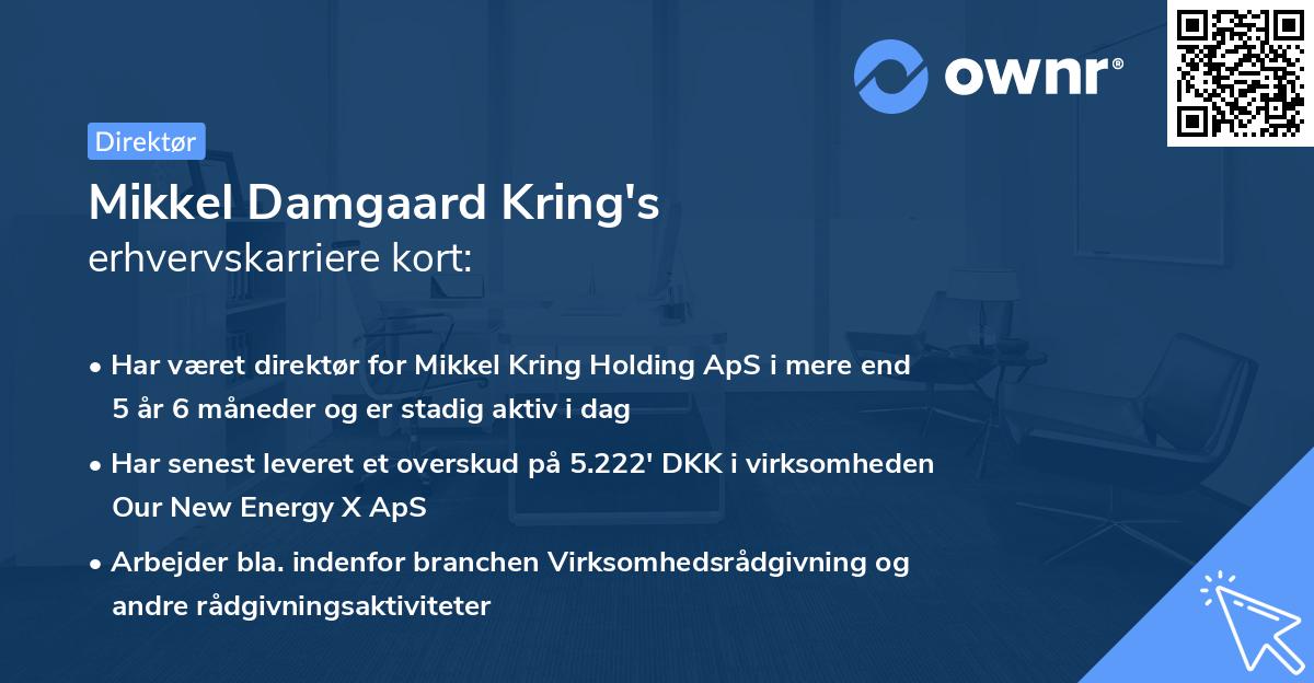 Mikkel Damgaard Kring's erhvervskarriere kort