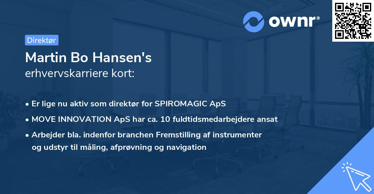 Martin Bo Hansen's erhvervskarriere kort
