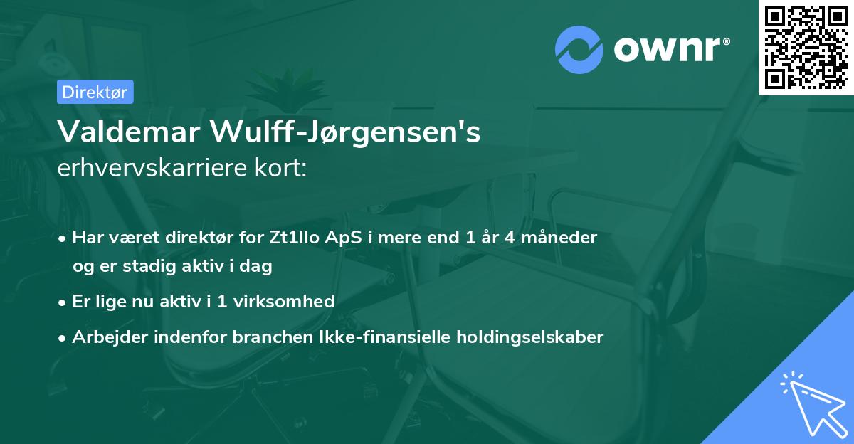 Valdemar Wulff-Jørgensen's erhvervskarriere kort