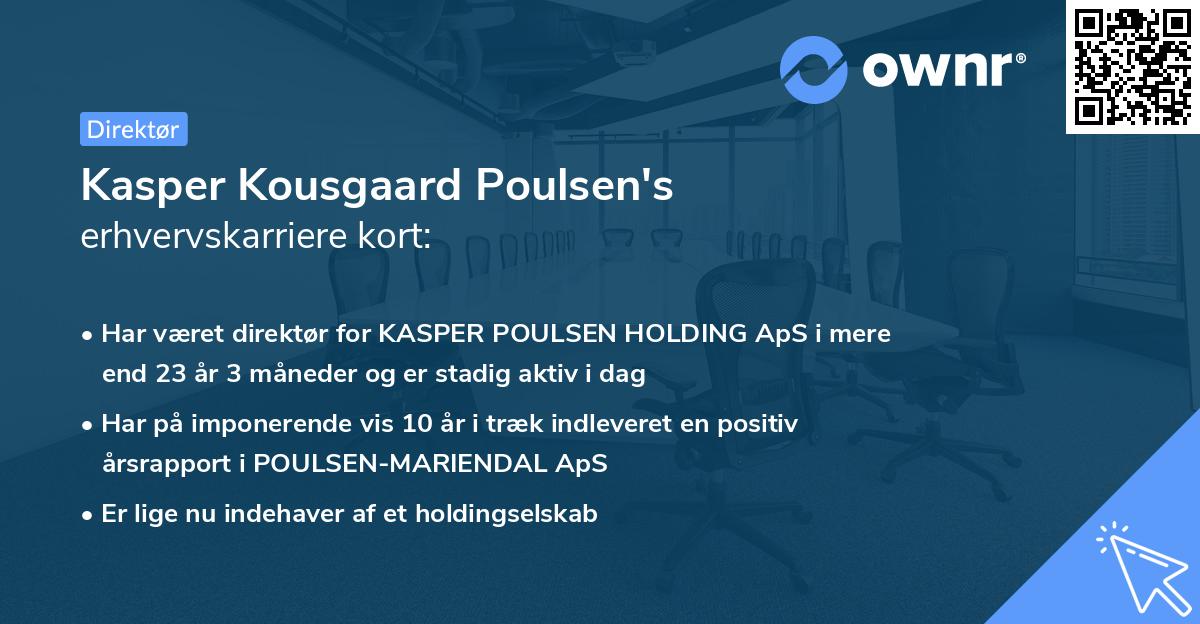 Kasper Kousgaard Poulsen's erhvervskarriere kort