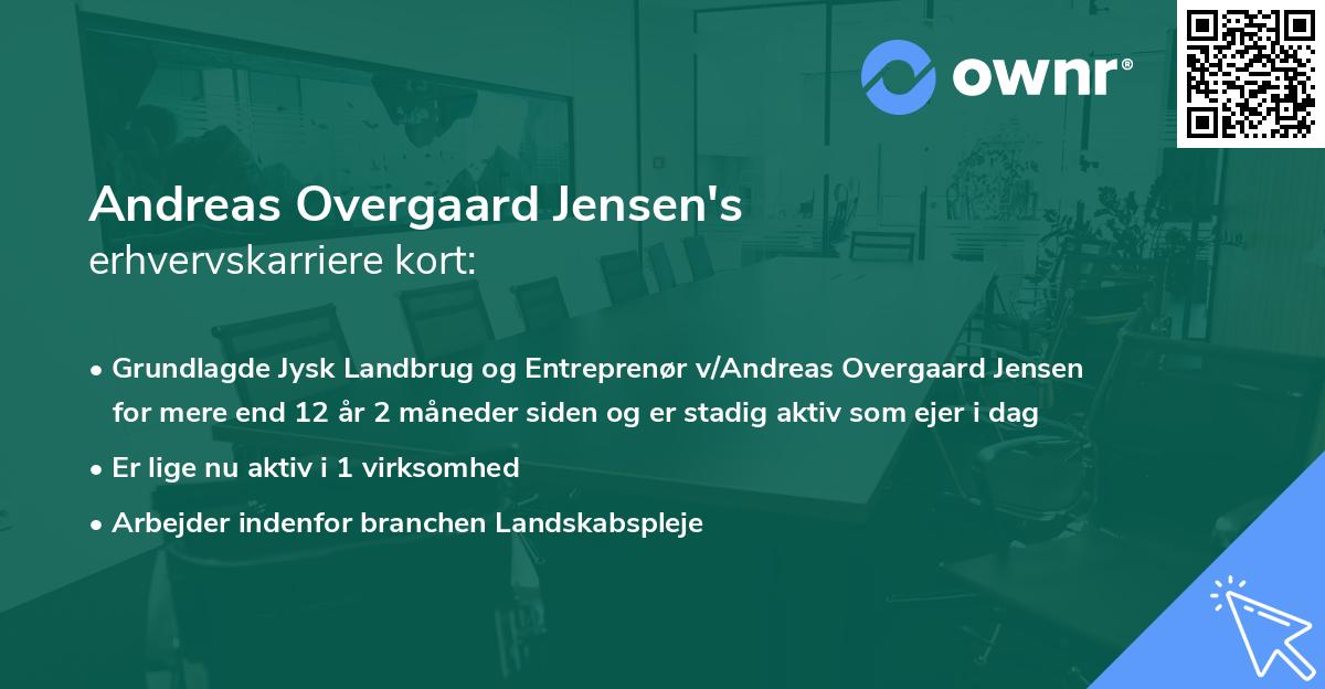 Andreas Overgaard Jensen's erhvervskarriere kort