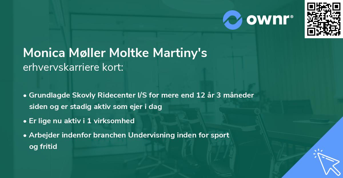 Monica Møller Moltke Martiny's erhvervskarriere kort