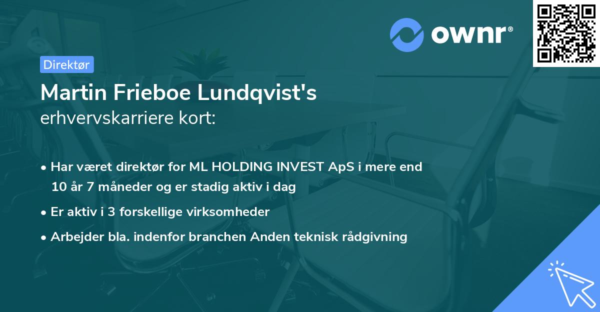 Martin Frieboe Lundqvist's erhvervskarriere kort