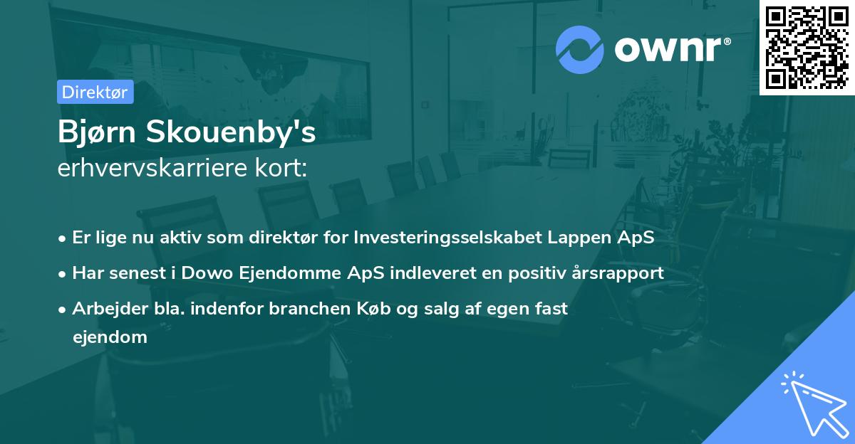 Bjørn Skouenby's erhvervskarriere kort
