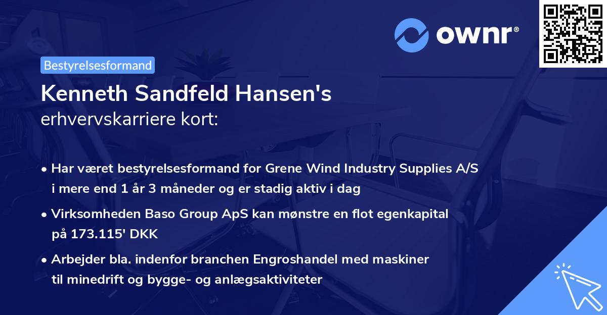 Kenneth Sandfeld Hansen's erhvervskarriere kort