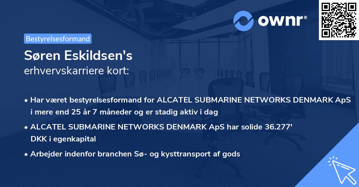 Søren Eskildsen's erhvervskarriere kort