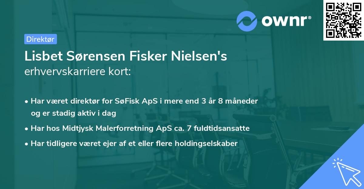 Lisbet Sørensen Fisker Nielsen's erhvervskarriere kort