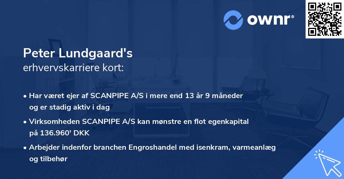 Peter Lundgaard's erhvervskarriere kort